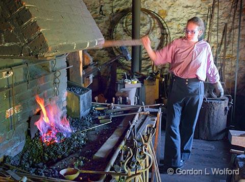 Lady Smithy_24833.jpg - Photographed along the Rideau Canal Waterway in the blacksmith shop at Jones Falls, Ontario, Canada.